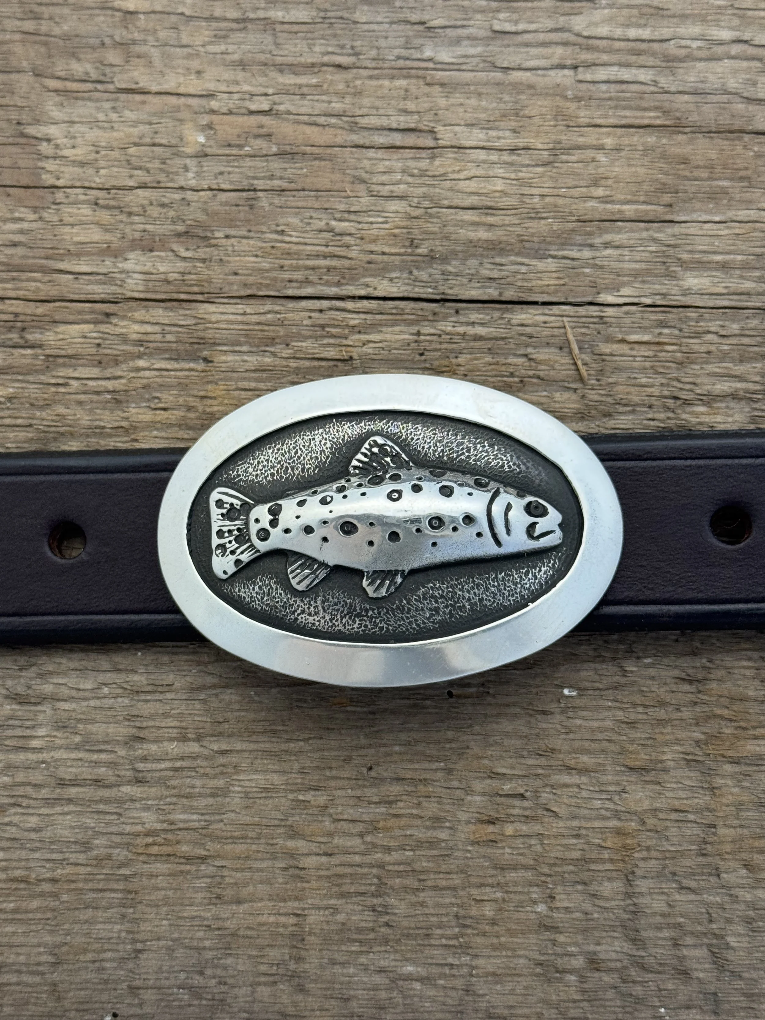 Trout Belt Buckle (Oval)