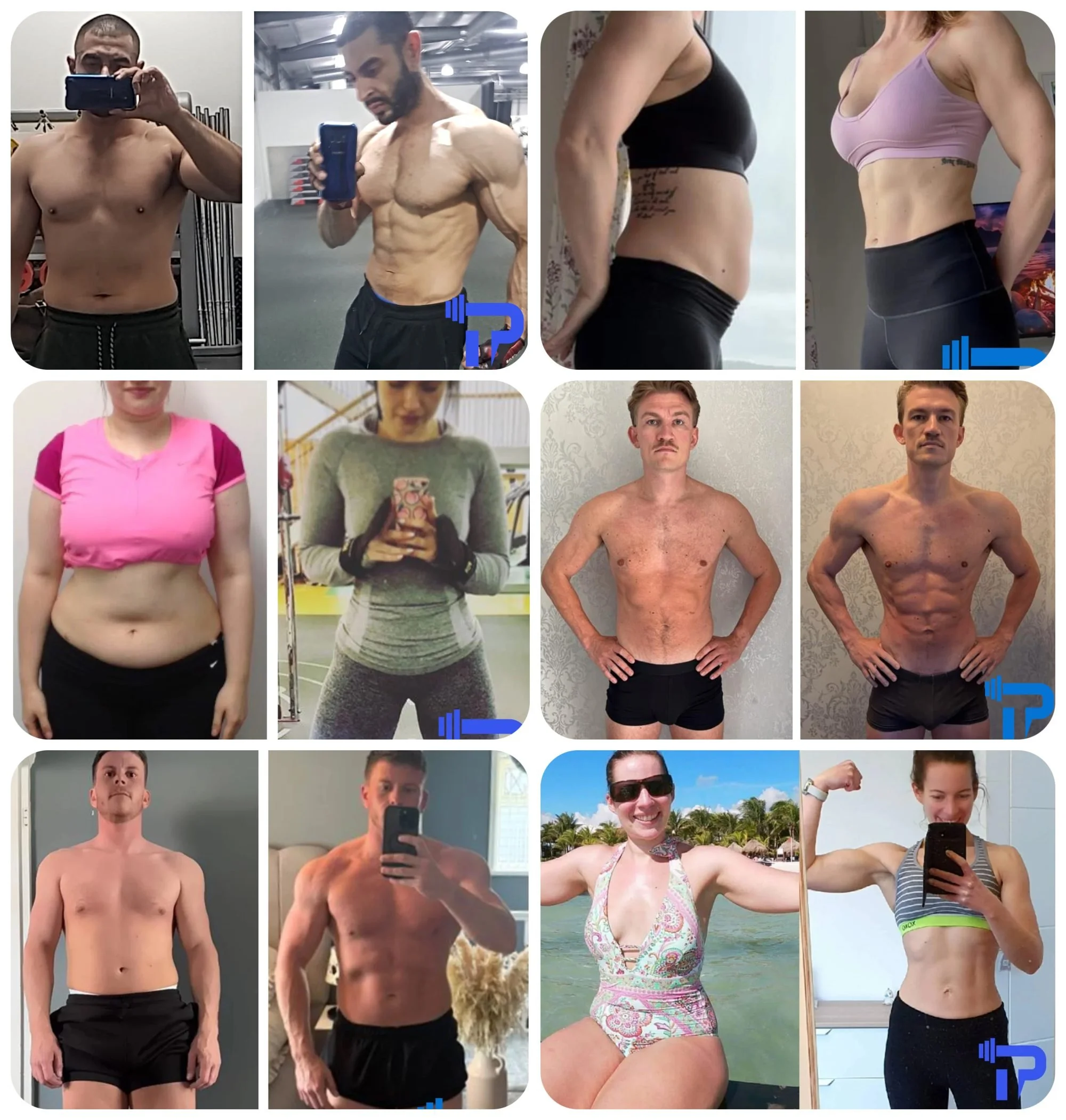Online Personal Training Results. Weight loss and muscle building transformations from real people.