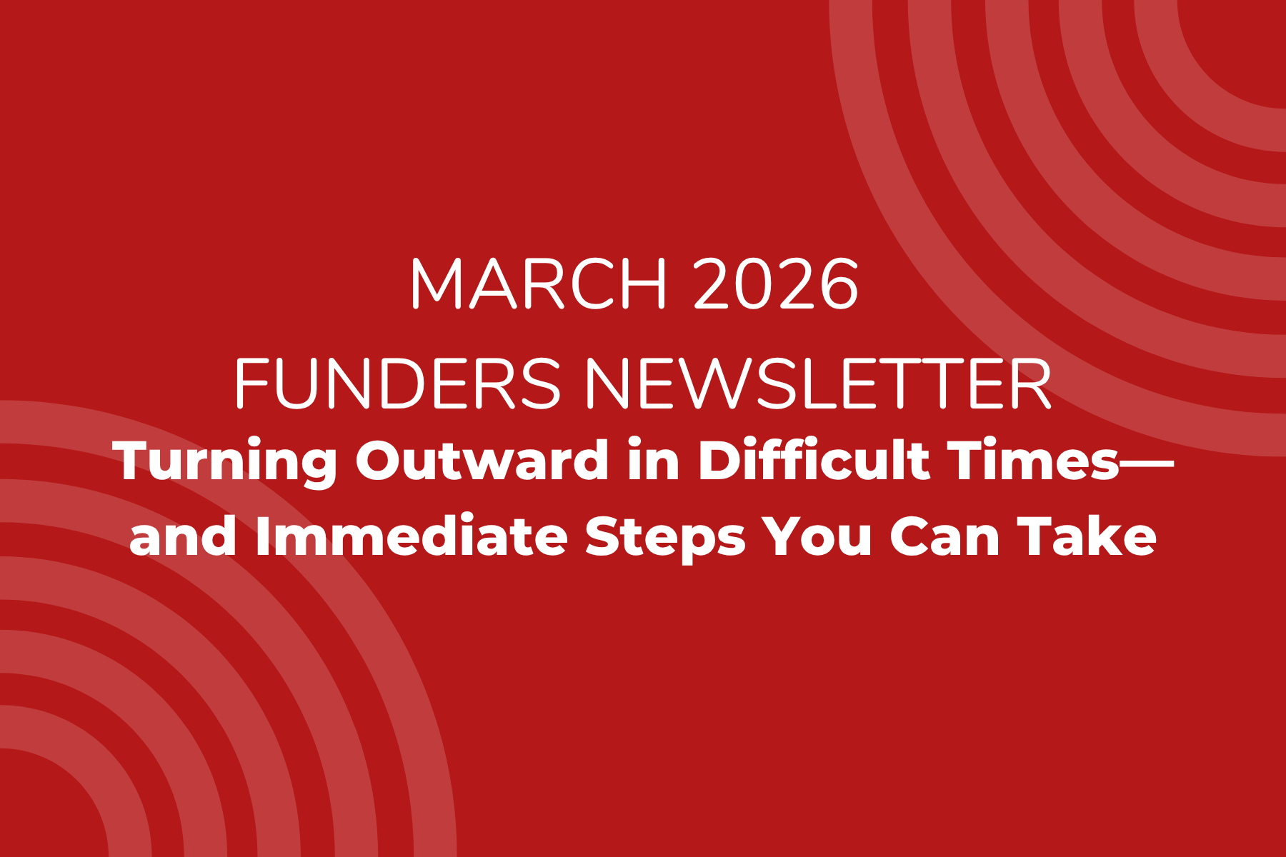 March 2026 Funders Newsletter