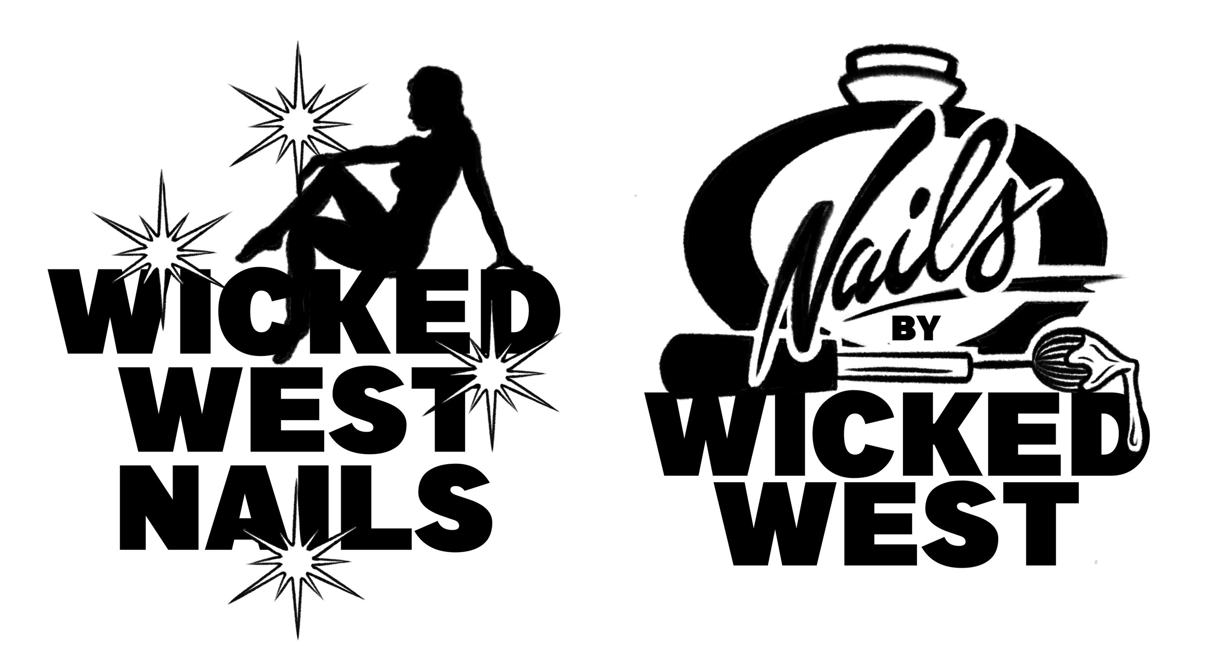 WICKED WEST NAILS LOGOS