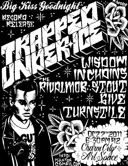 TRAPPED UNDER ICE RECORD RELEASE FLYER