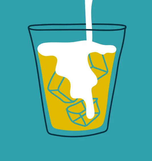 70. watching milk slowly trickle down a cold brew coffee (lauren m)