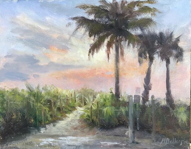 Could use a little tropical feels right now. 🥶 Here&rsquo;s a close up of the other painting from Plein Fun Fest I never got around to posting. .
.
.
#pleinfunfest #morningrun #palmbeachpleinair #floridafun #palmtrees #dunes #beachlife #delreybeach 