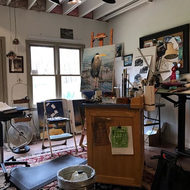 My isolated work space, same as ever, quite  messy. Finished several shelved projects that have been just sitting around. First pass on this guy, drying now then details and a few glazes. Grateful for my studio space. Grateful for a lot right now.
.
