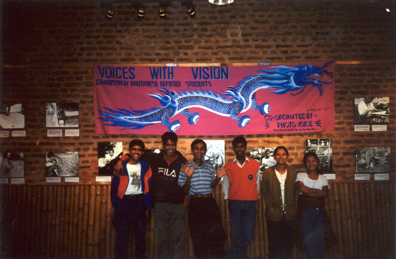 Project participants at an exhibition in Kathmandu. 2002.