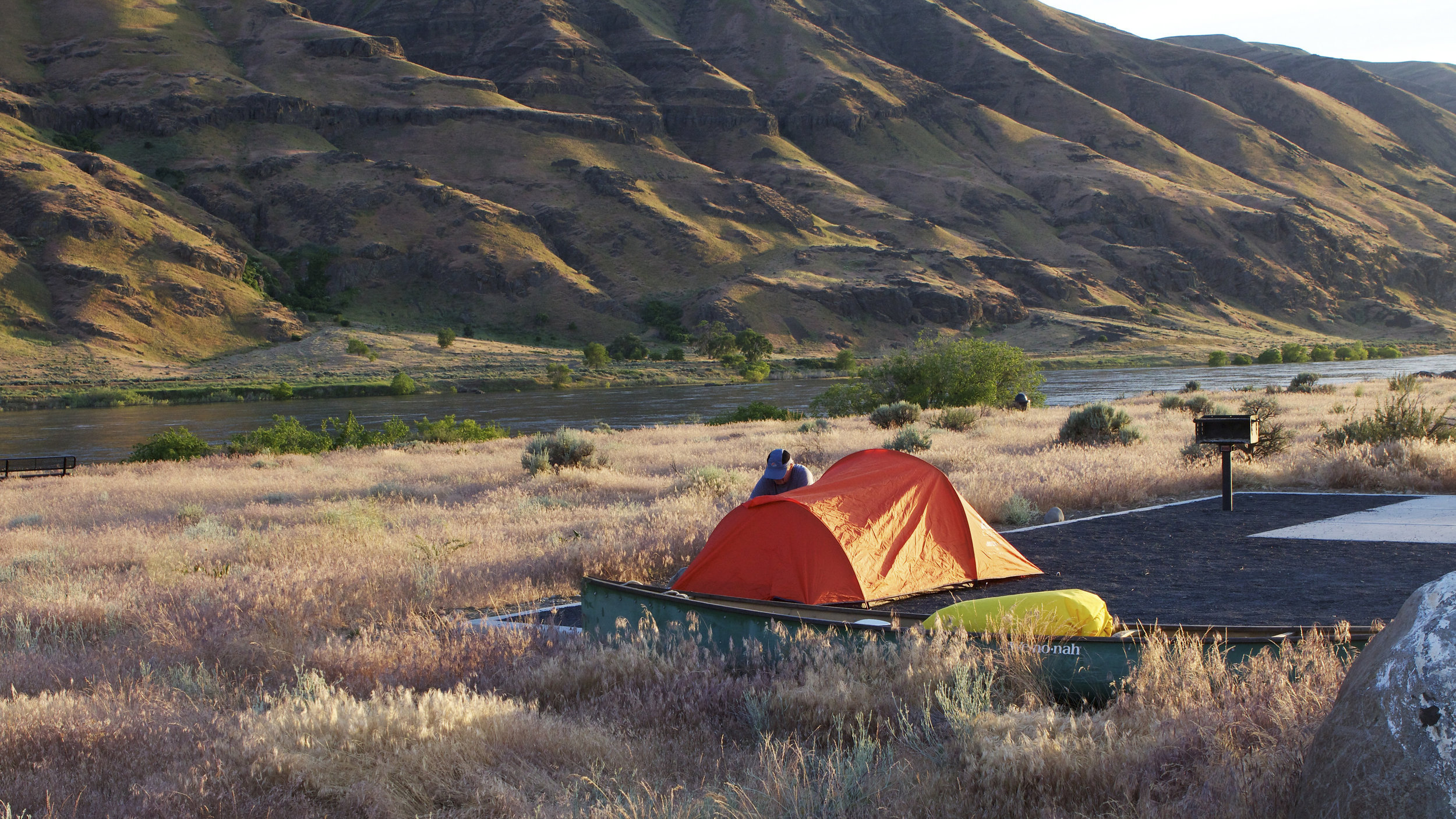  A campsite near the Columbia River in the Hanford Reach National Monument. Photo by Michael Deckert. 