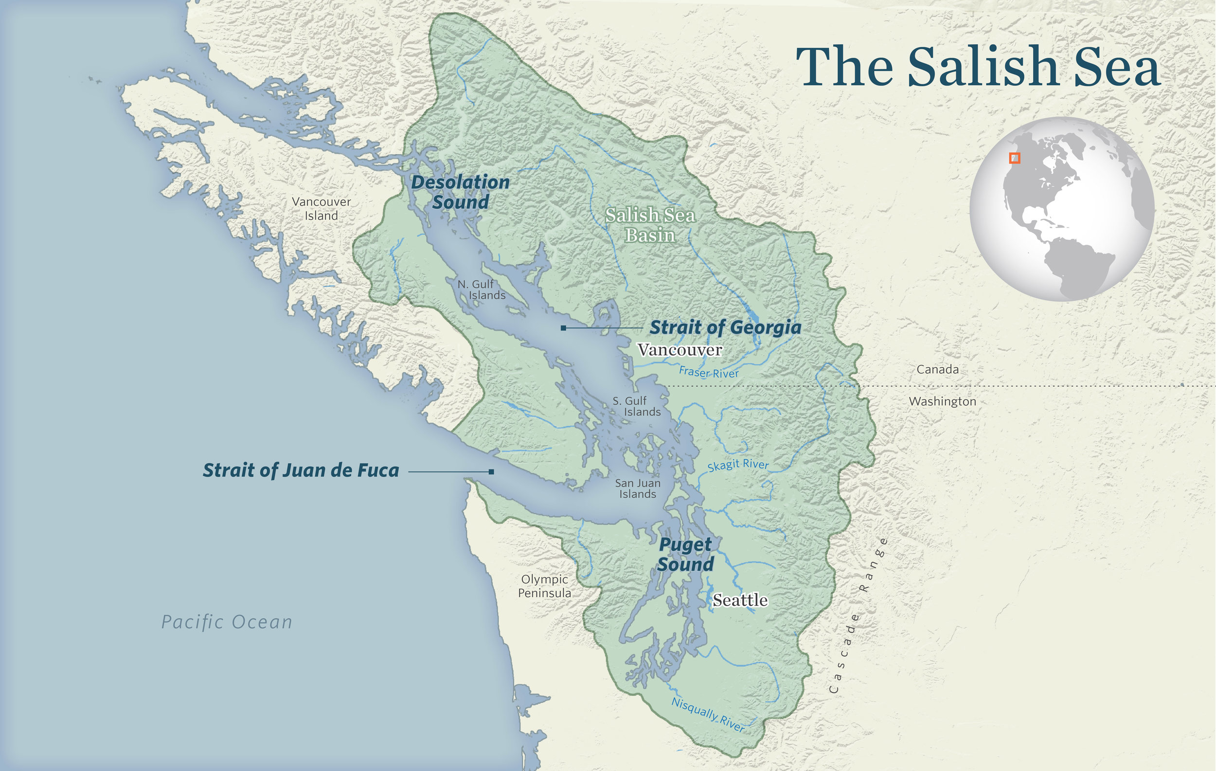 image of a Salish Sea map