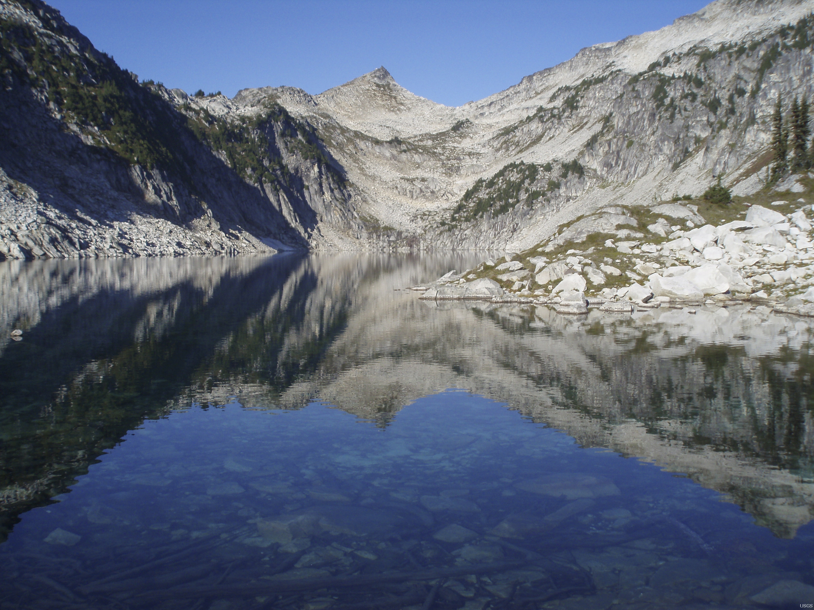 Hidden Lake’s stillness is due in part to LWCF’s federal grant program, which has helped keep North Cascades National Park whole. Photo by Richard Sheibley, USGS, Public Domain.