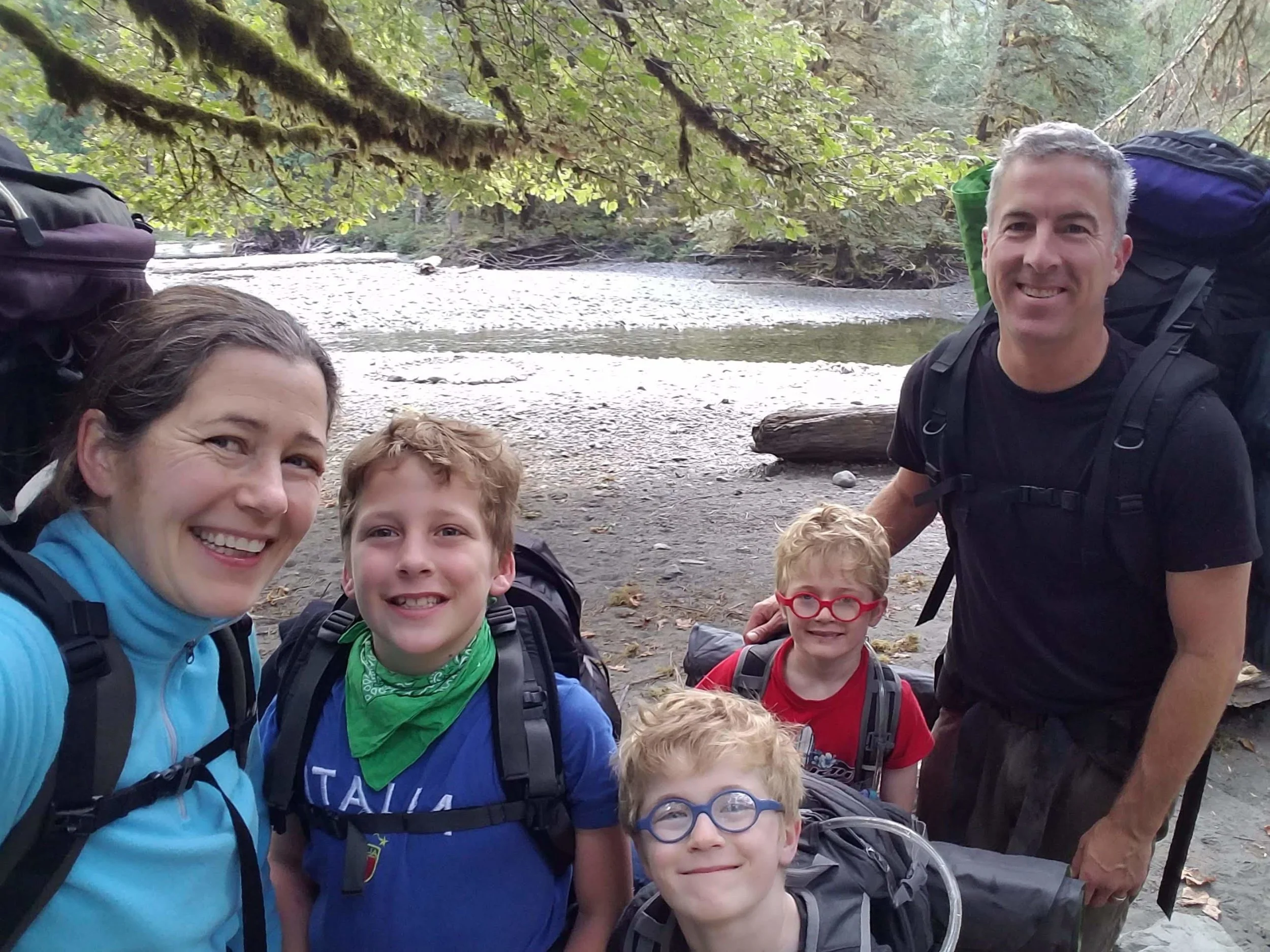 Linnea and her family on a backpacking trip through Olympic National Park in 2018. Photo courtesy Linnea Westerlind.