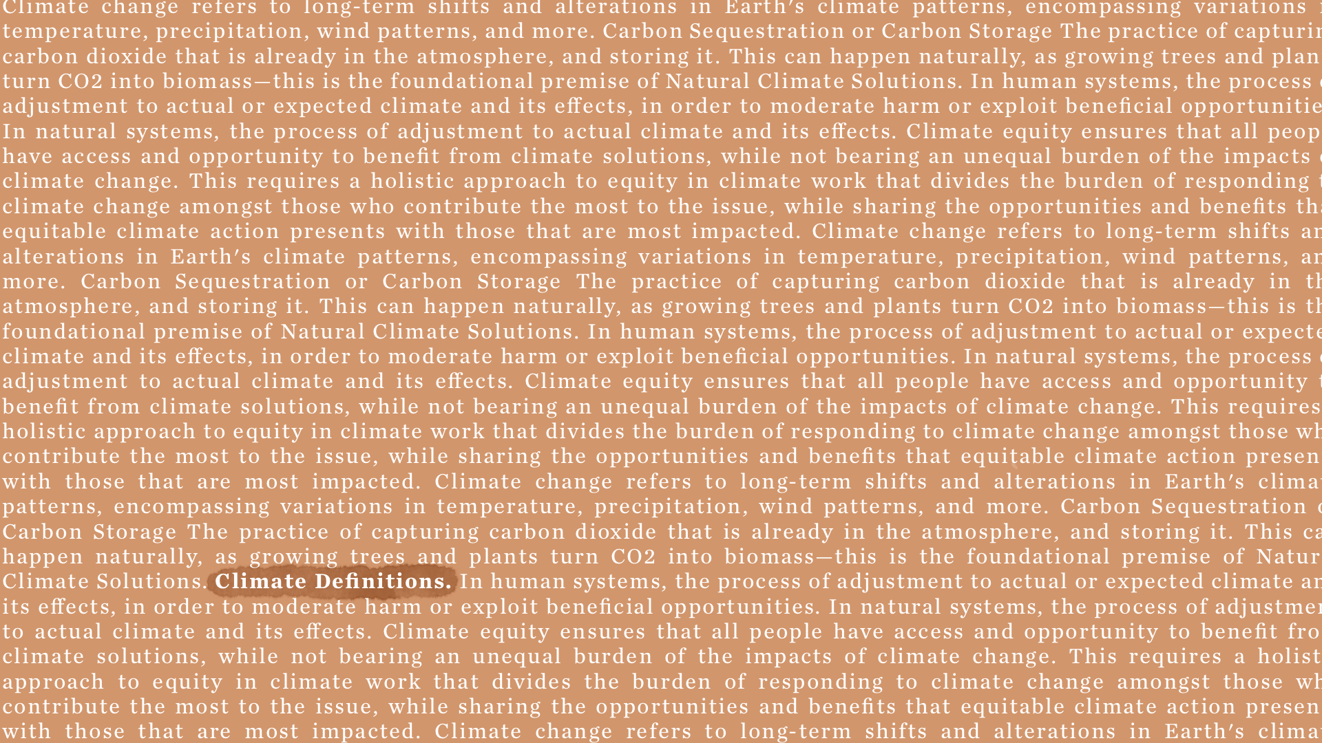 Climate Chronicles: Common Climate Vocabulary Shaping a Movement