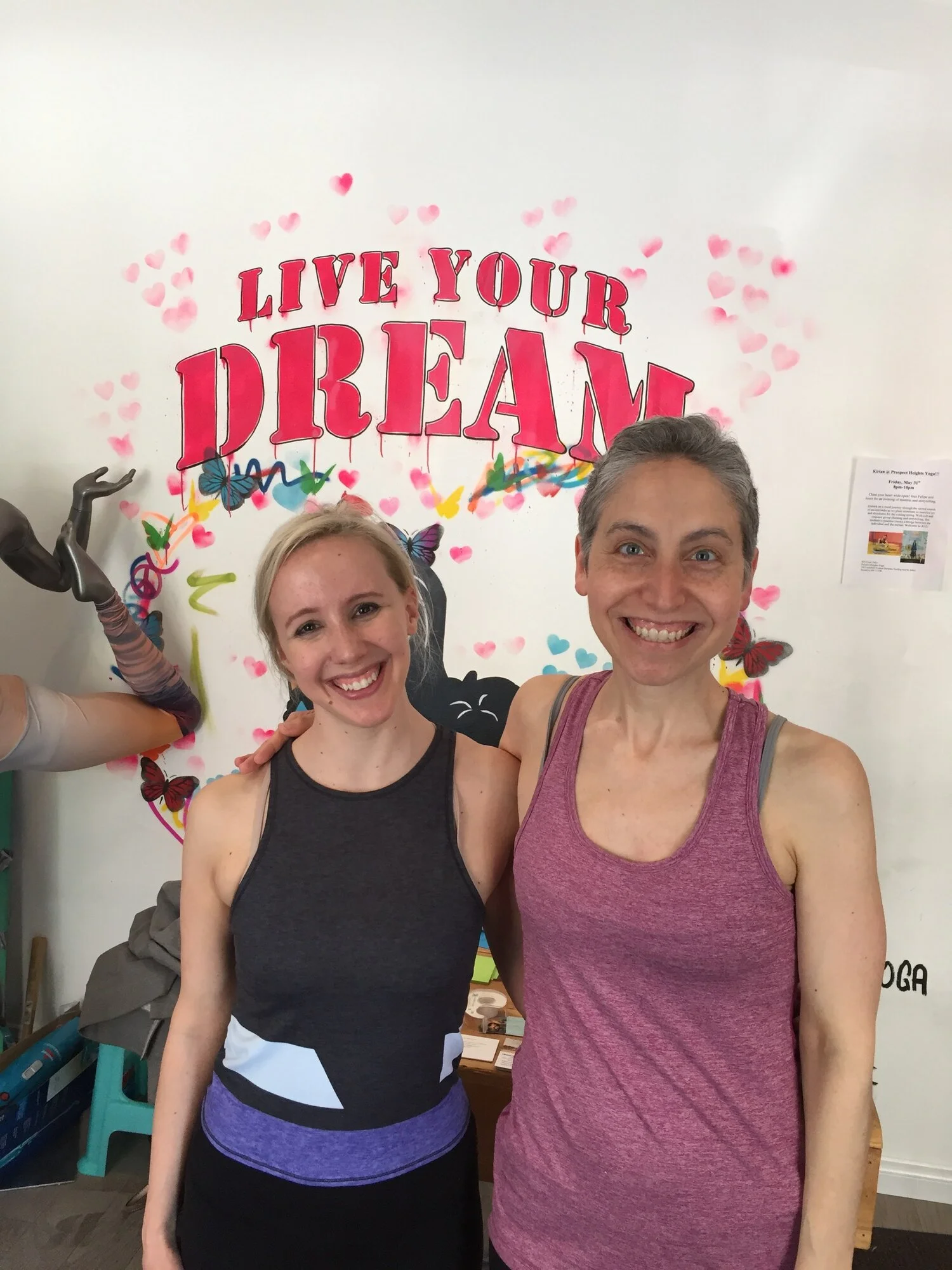 Jen and Lauren at Prospect Heights Yoga