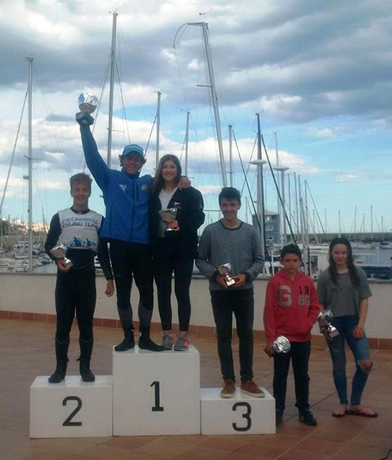 Els guanyadors del VII Gran Premi CN El Masnou, al podi - Foto: ©Federació Catalana de Vela.