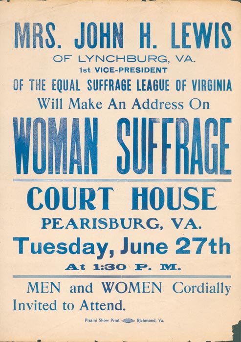 Suffrage Lecture Flyer