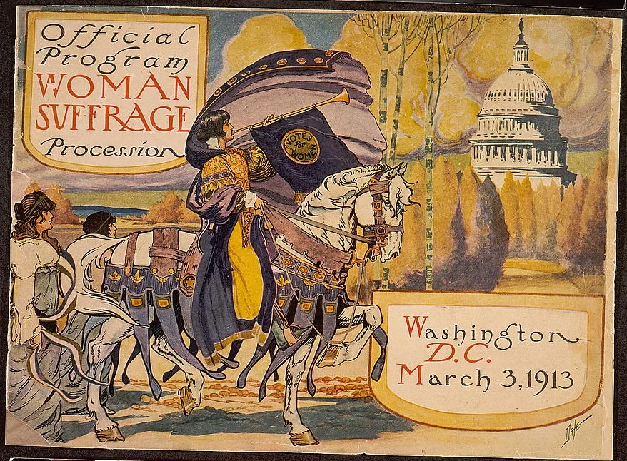 Official program of the woman suffrage procession in Washington, D.C. on March 3, 1913, Library of Congress.