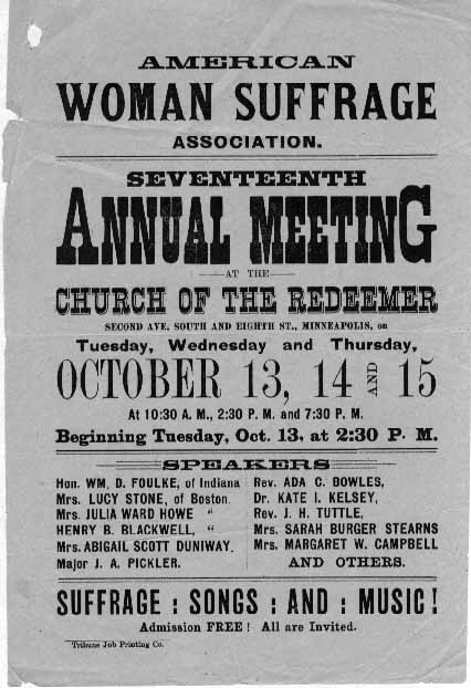 American Woman Suffrage Association Poster