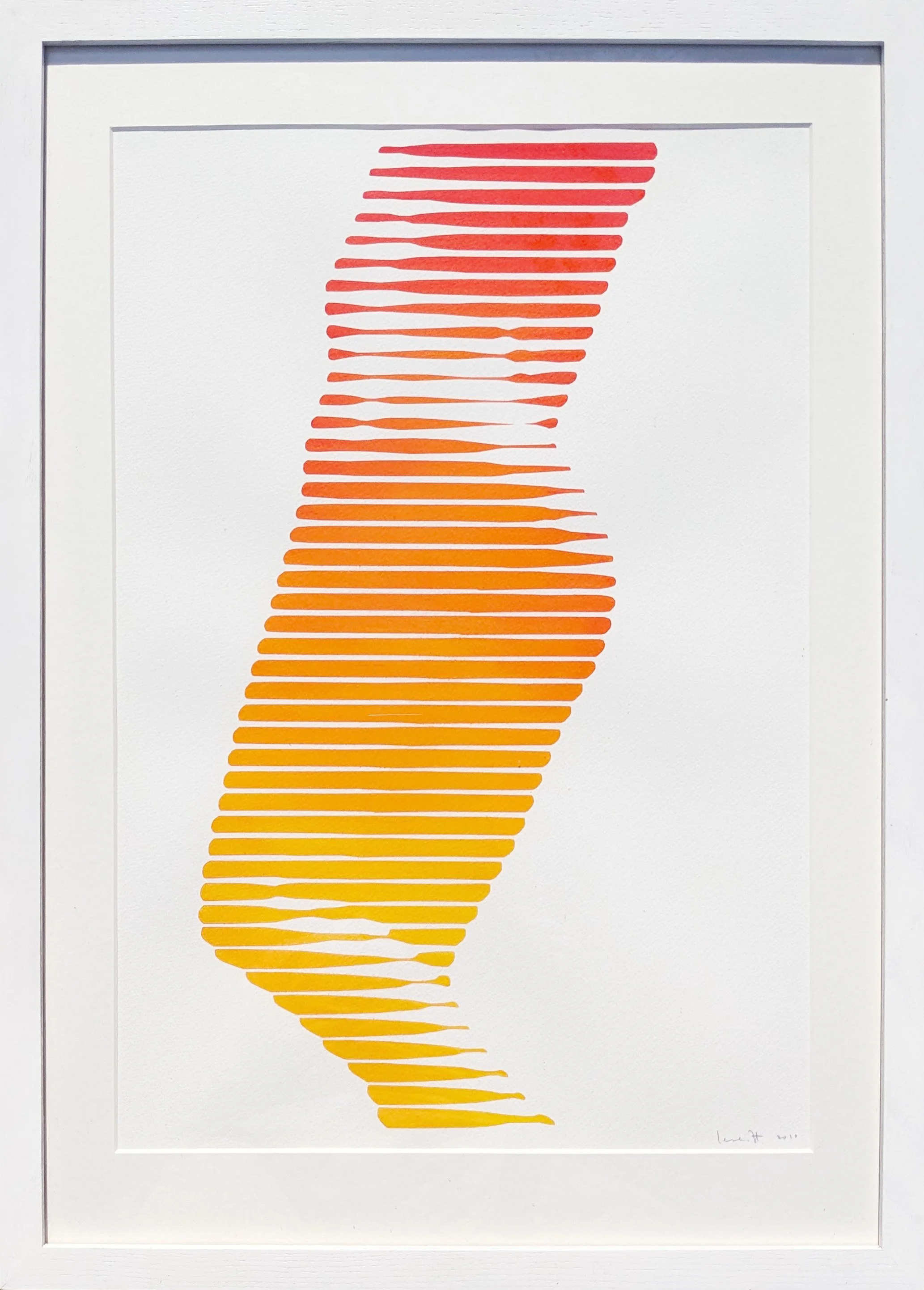 Figure study in orange pastel III