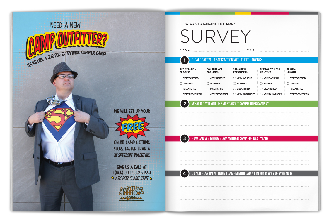 48-49 AD / SURVEY I designed the survey — a new page in the 2015 program.