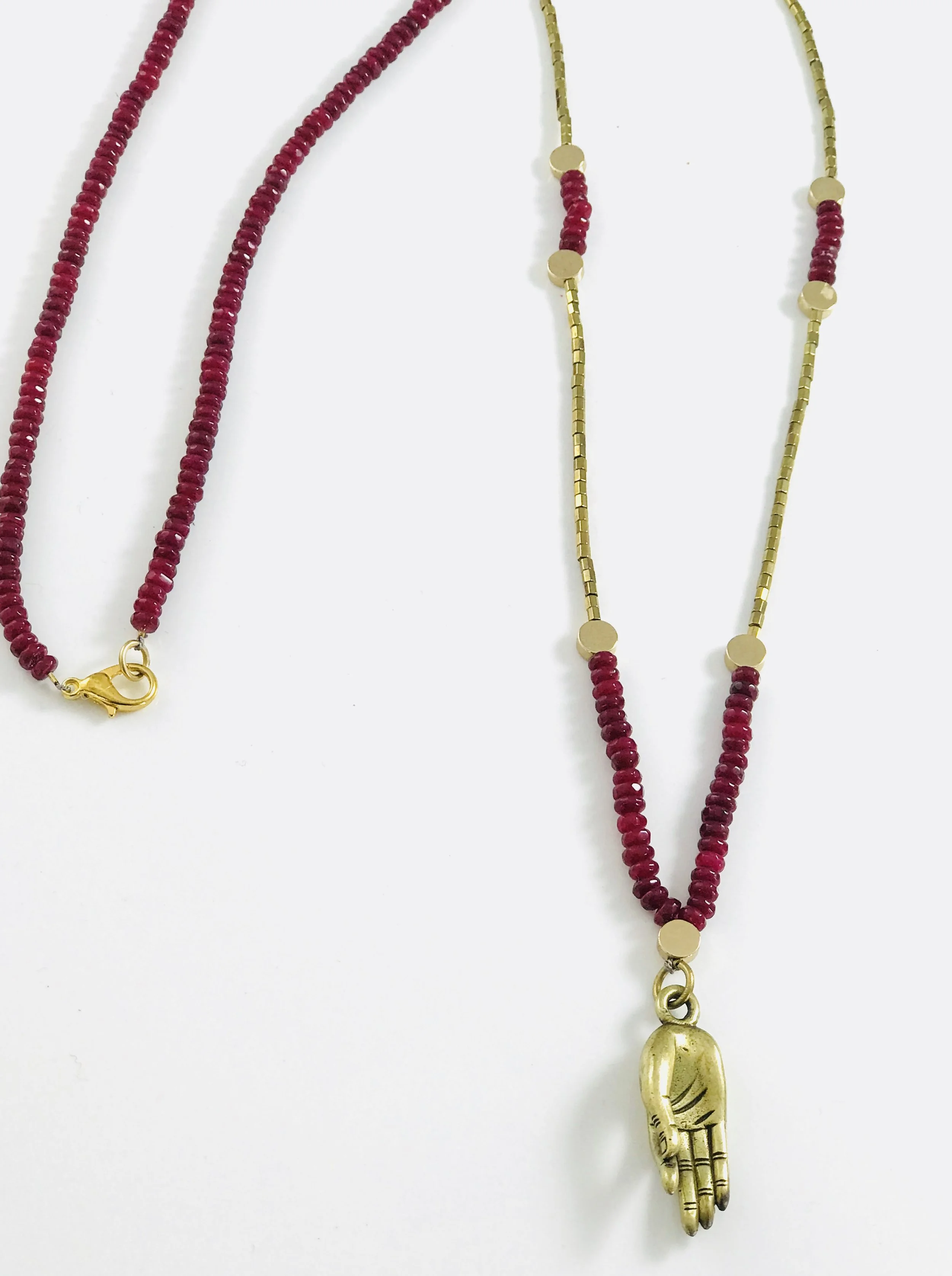 Garnet Mudra necklace 