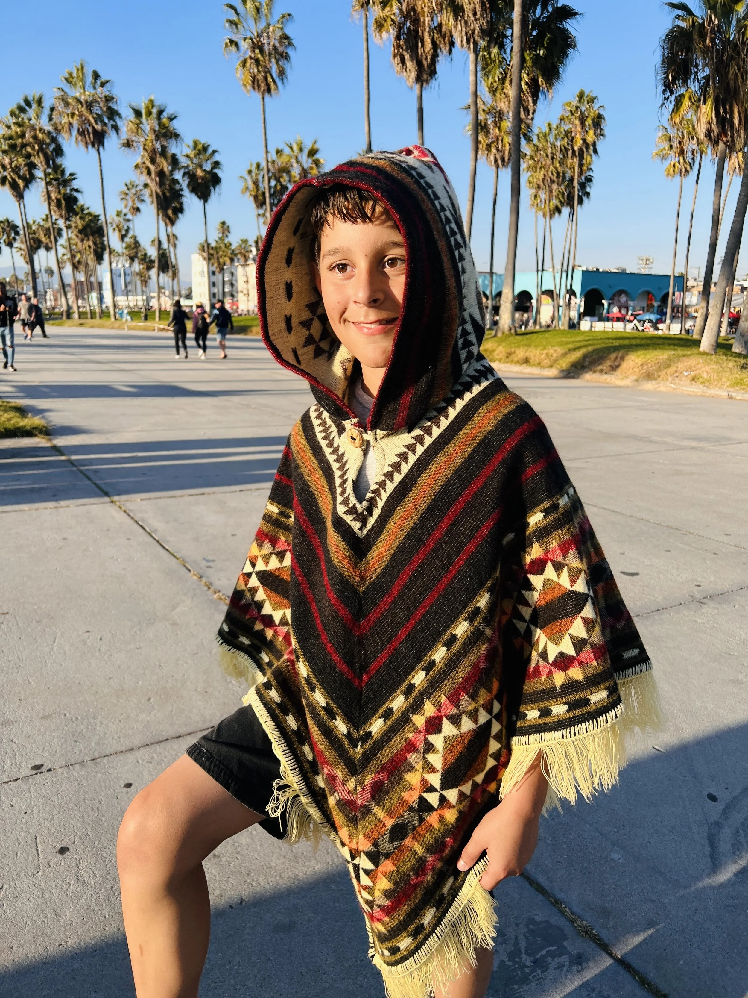 KID'S PONCHO - Brown