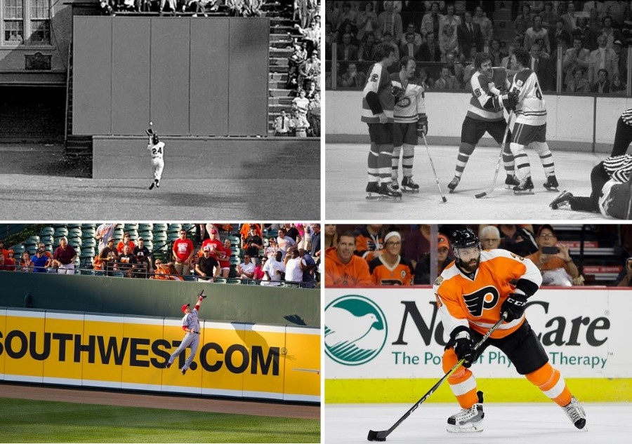Notice how sports arenas have become advertising venues over the last 50 years.