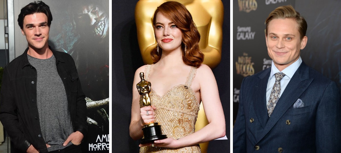 Dream-remake cast: Finn Wittrock, Emma Stone, and Billy Magnussen.