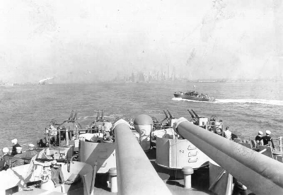 Leaving New York, 1944.