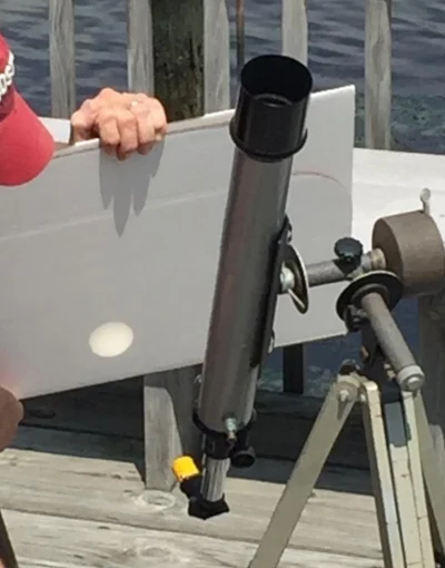 The start of the eclipse.