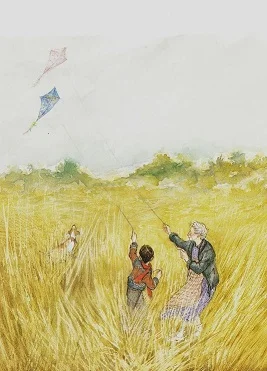 “…her hand circles in a gesture that gathers clouds and kites and grass and Queenie pawing earth over her bone.”
