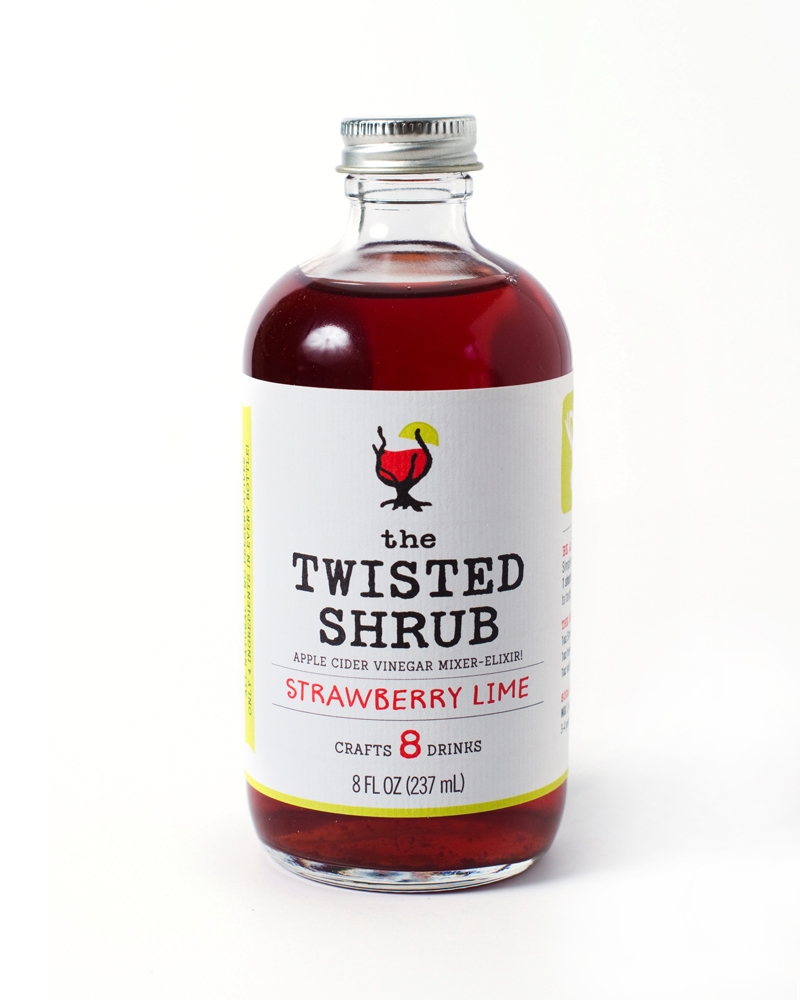 The Twisted Shrub Strawberry Lime 8oz bottle