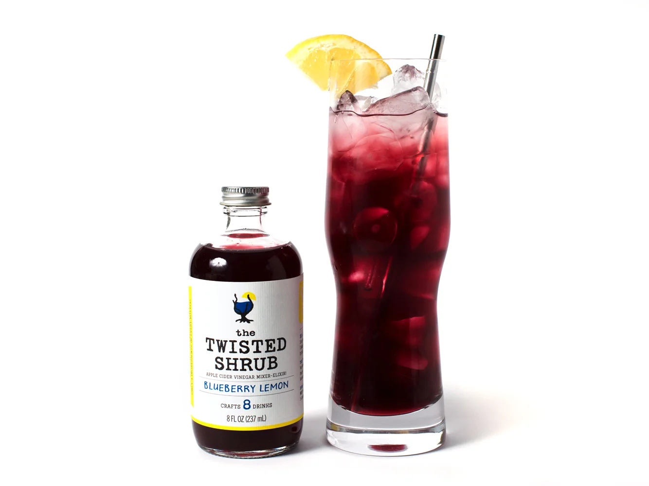 The Twisted Shrub Blueberry Lemon cocktail drink