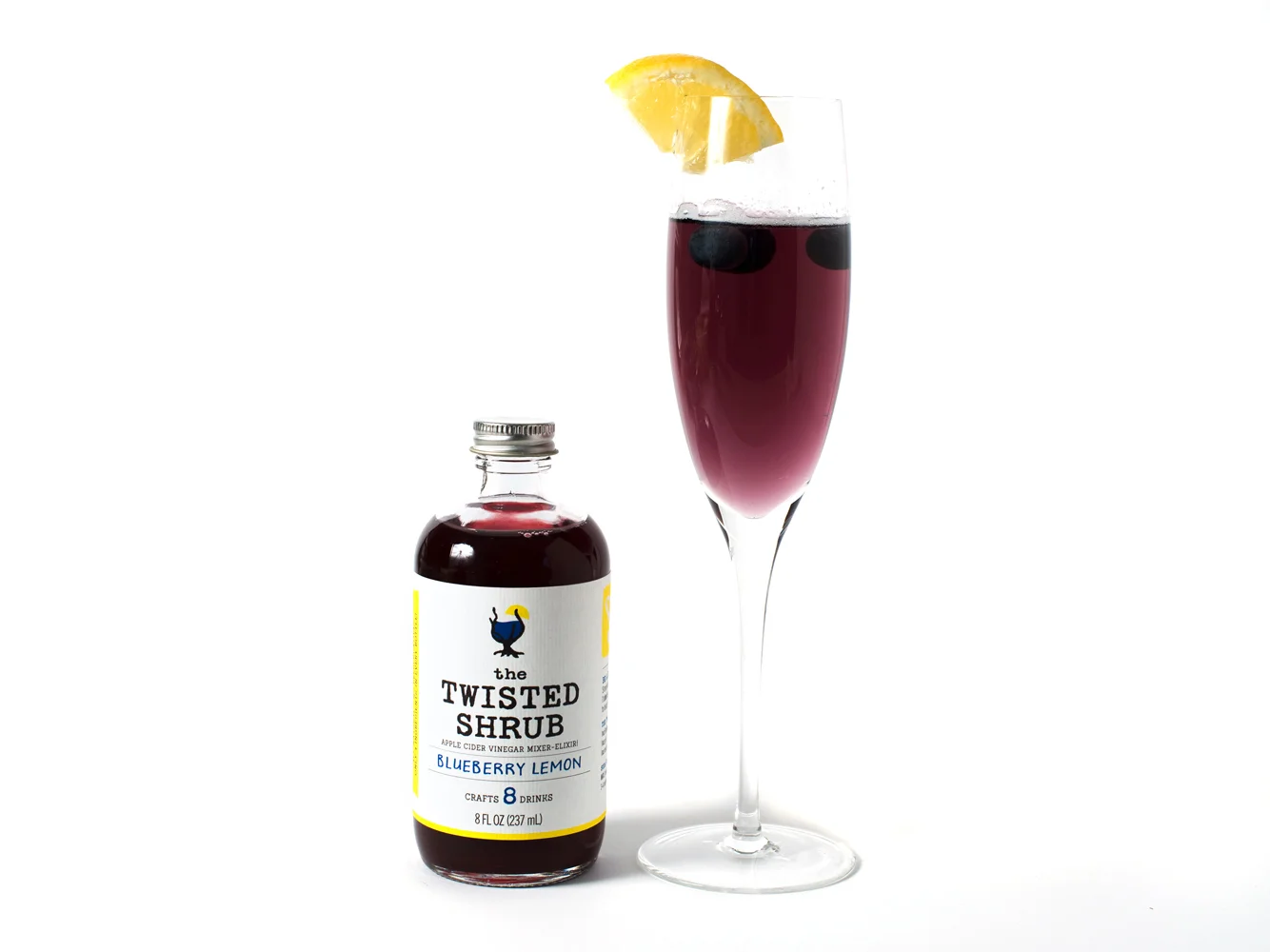 The Twisted Shrub Blueberry Lemon cocktail drink