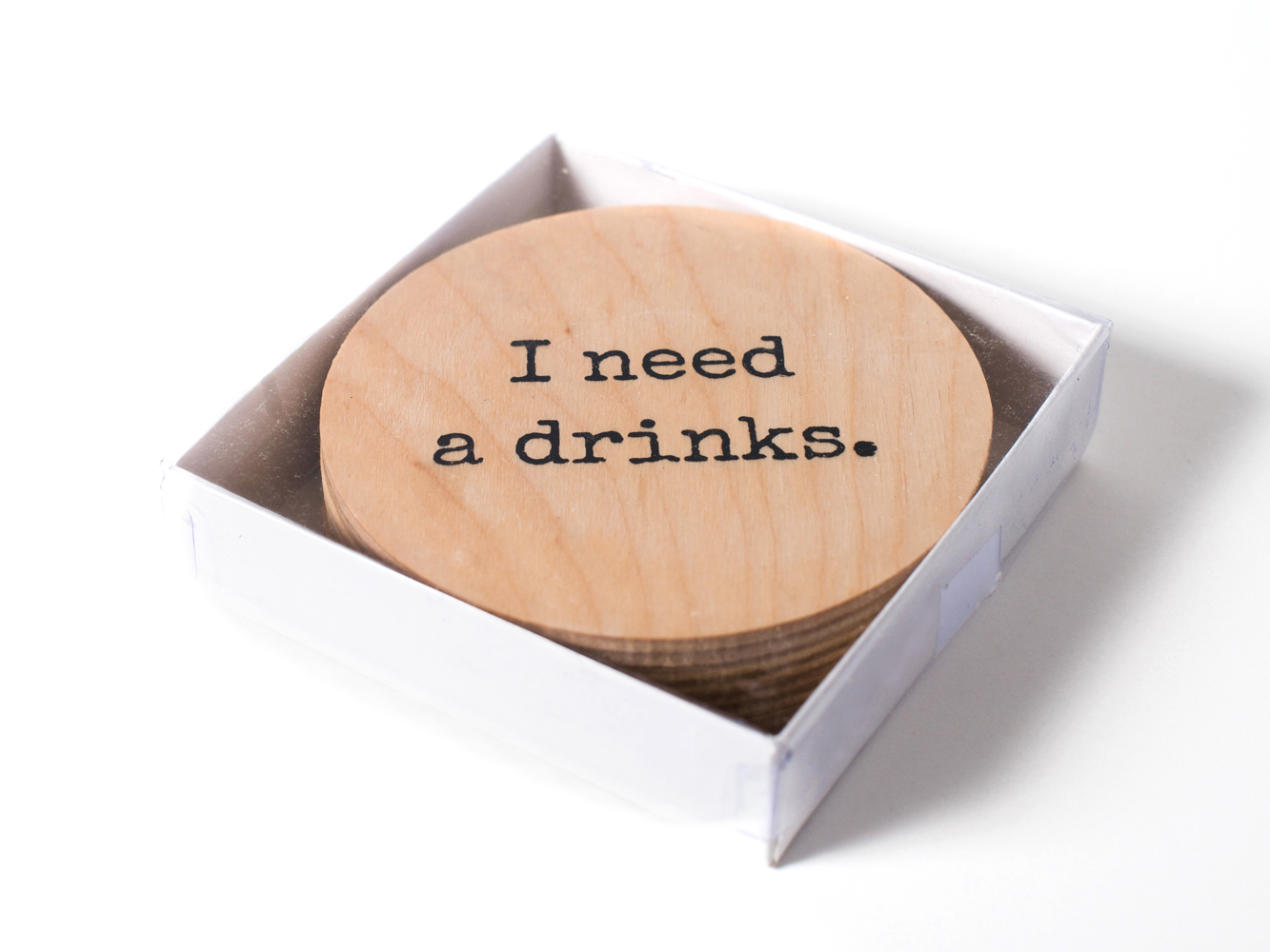 The Twisted Shrub Coasters - I Need A Drinks - set of 4