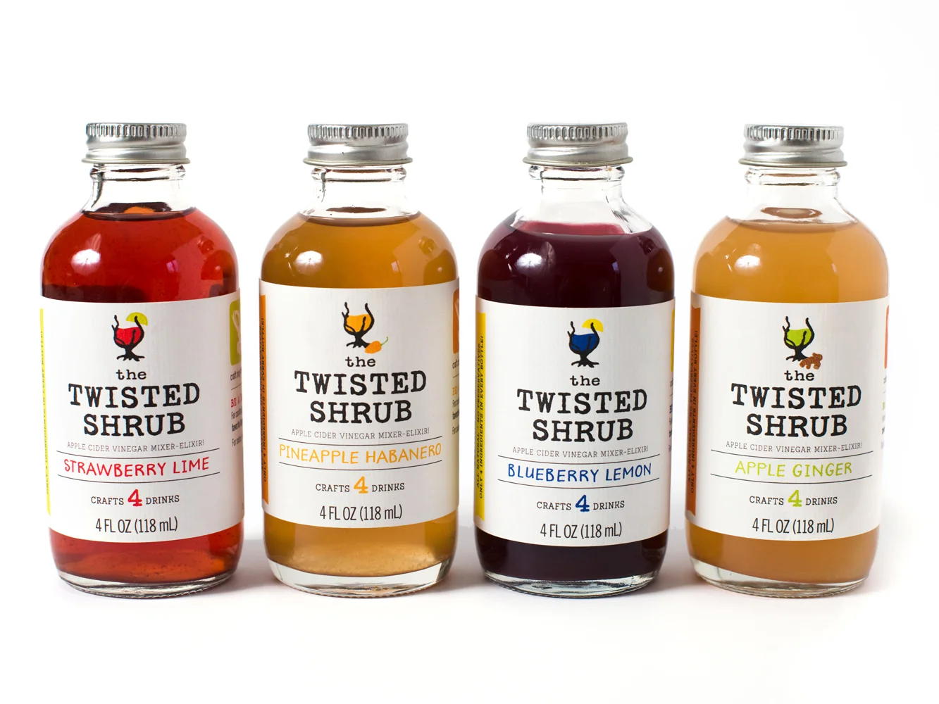 The Twisted Shrub 4oz bottles