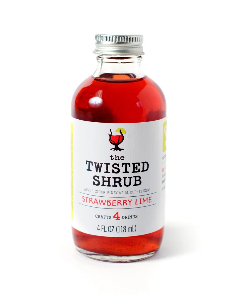 The Twisted Shrub 4oz bottles Strawberry Lime