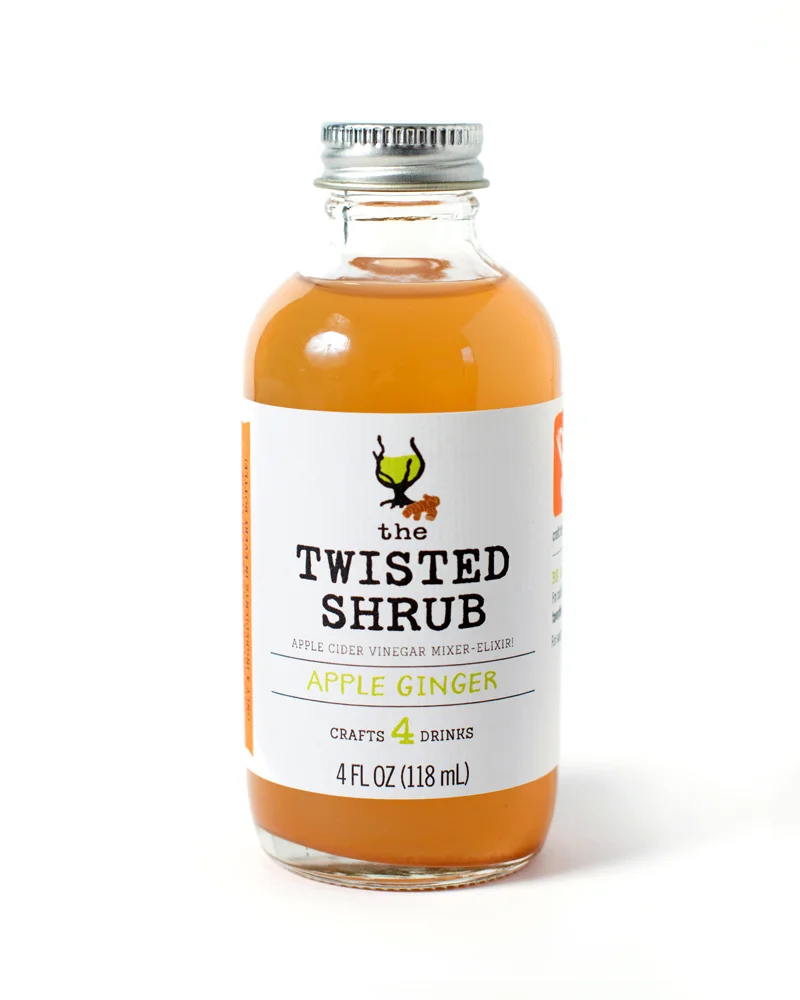 The Twisted Shrub 4oz bottles Apple Ginger