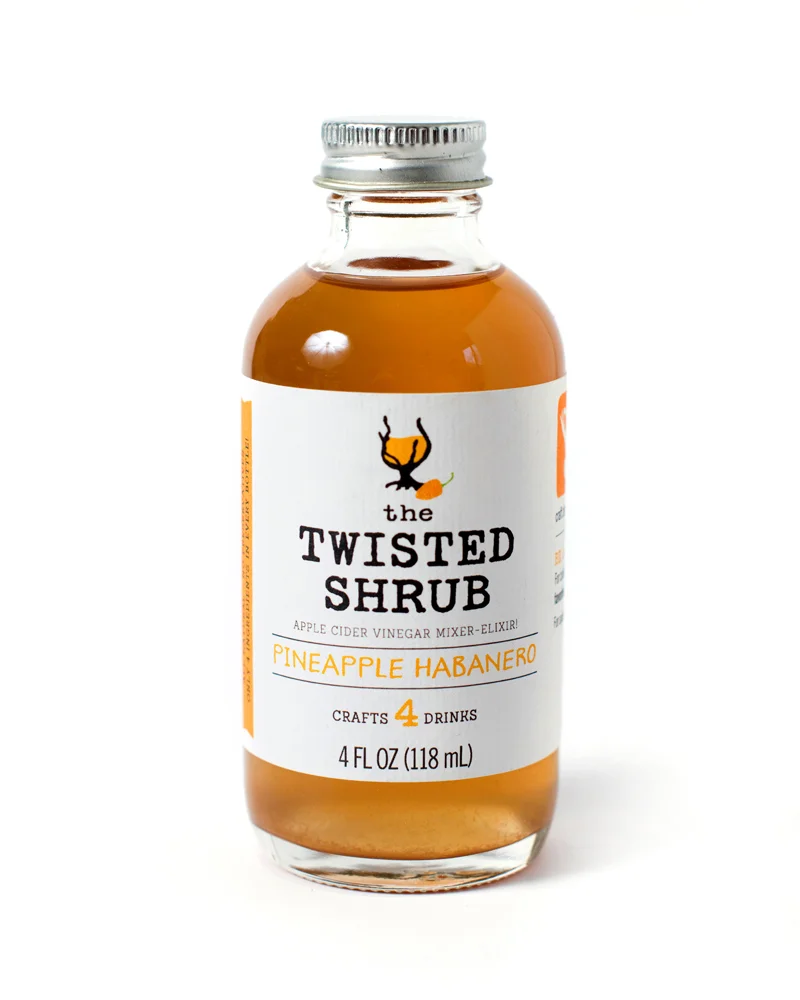 The Twisted Shrub 4oz bottles Pineapple Habanero