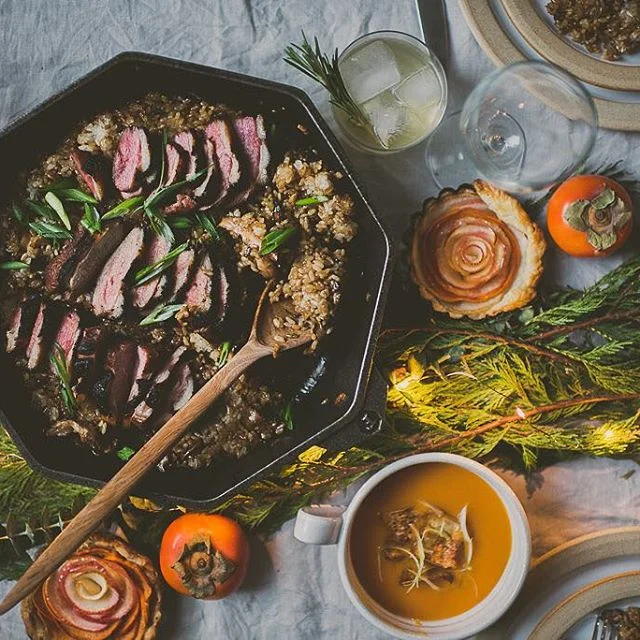 SHIITAKE STICKY RICE STUFFED DUCK BREAST 