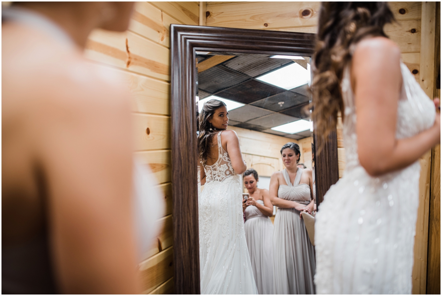  bride getting ready on the wedding day at Rolling Meadows Ranch 