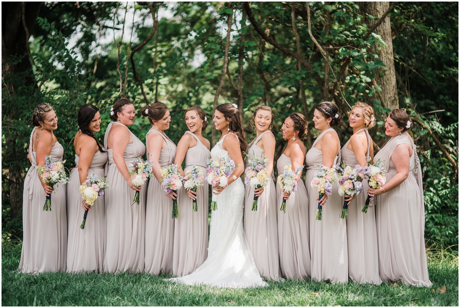  Bridal party/bridesmaids at Rolling Meadows Ranch wedding 