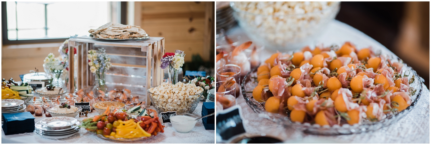 food display, Rolling Meadows Ranch wedding