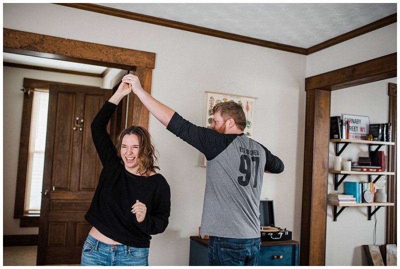 Tipp City, Ohio In-Home Engagement Portraits | Chelsea Hall Photography