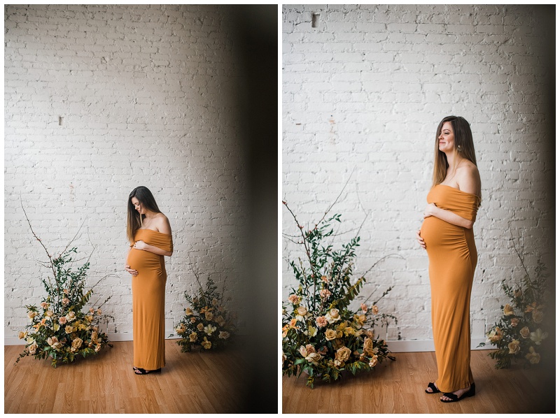 Studio Maternity Portraits | Studio 42 + Verdigris Backdrops