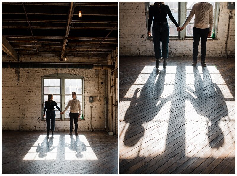 Quirky Urban Engagement Portraits | Davis-Linden Building Dayton, OH