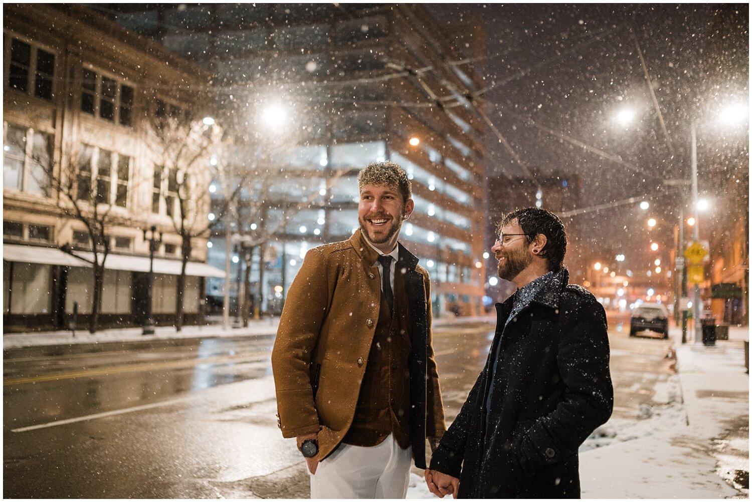 LGBTQIA+ Winter Elopement | Downtown Dayton