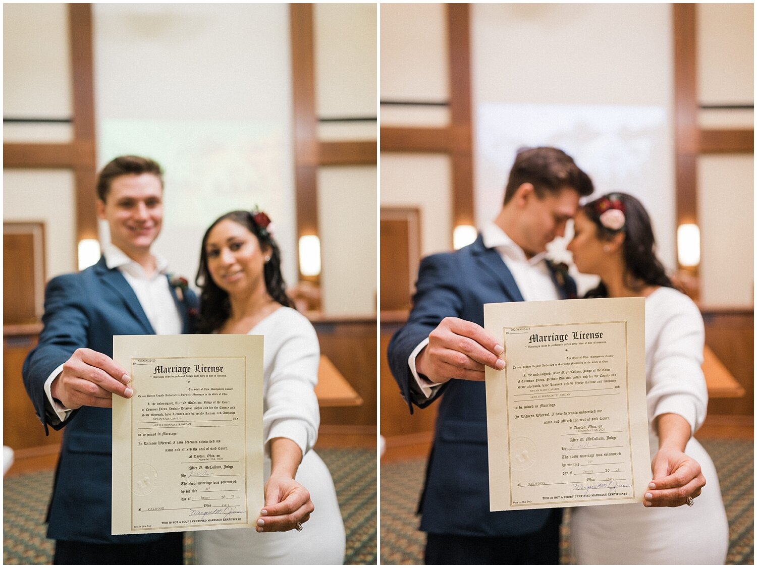 Intimate Courthouse Elopement | Oakwood, OH