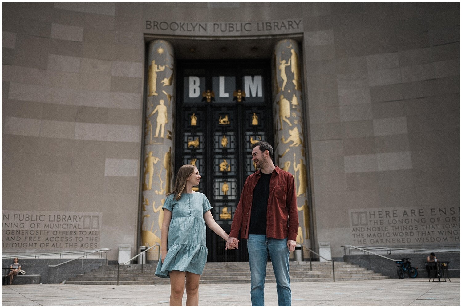 Brooklyn Public Library | Brooklyn, New York Engagement Portraits