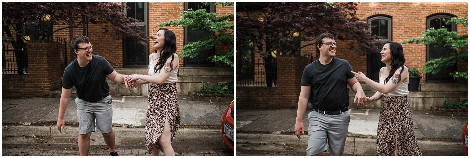 Historical Oregon District Engagement Portraits | Dayton, Ohio