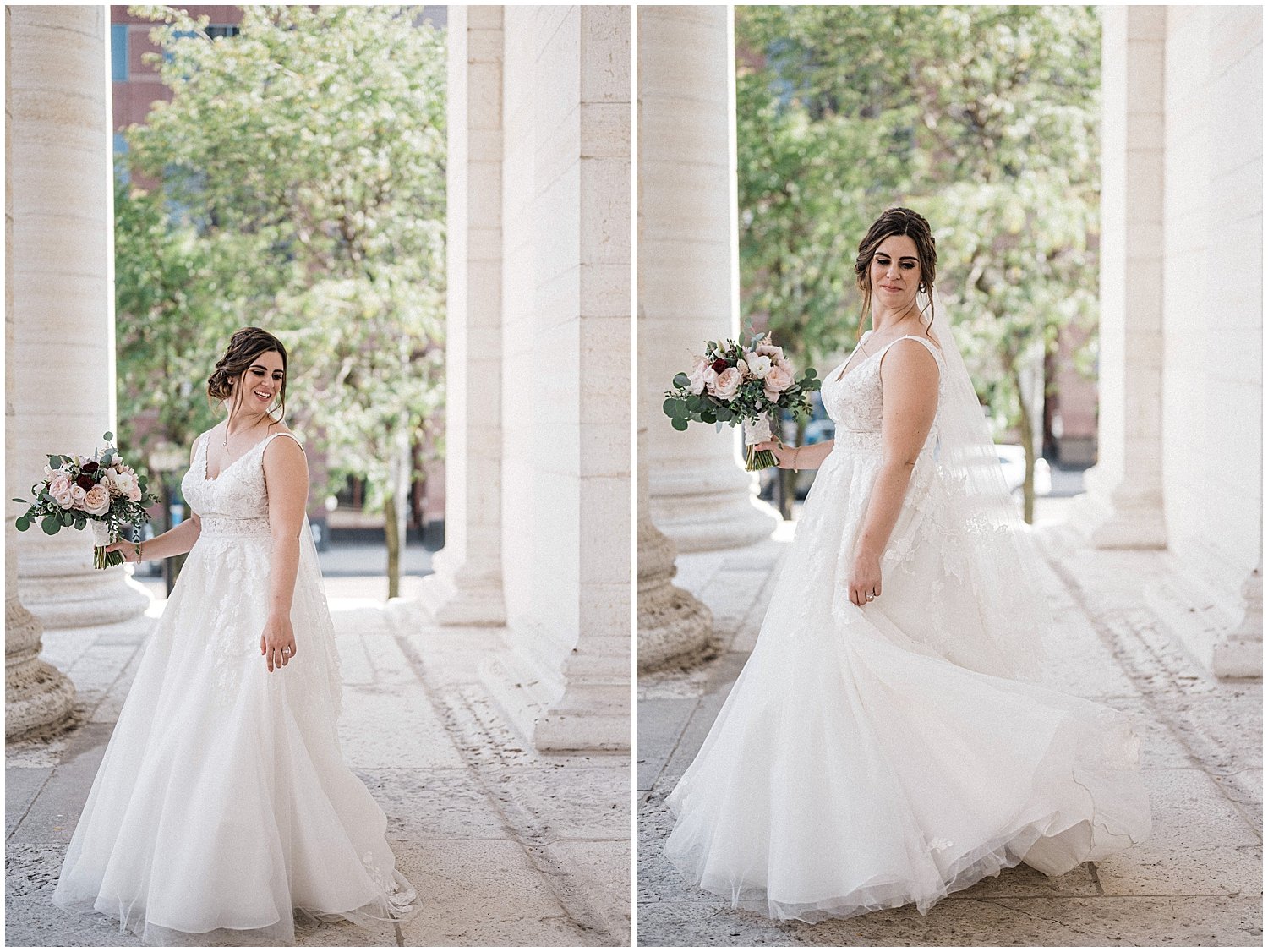 Courthouse Square Wedding Portraits | Downtown Dayton, OH