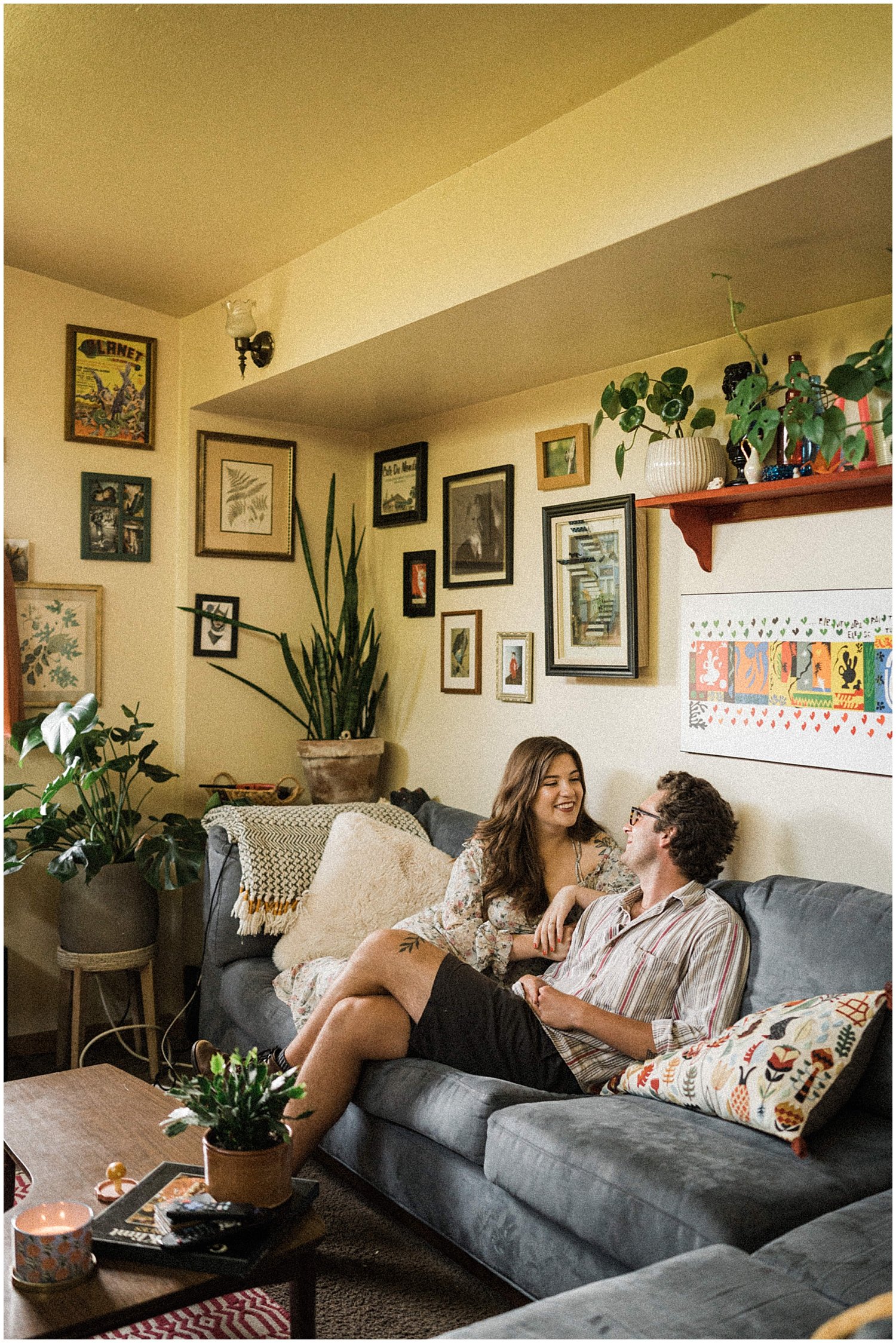 In-Home Engagement Portraits | Yellow Springs, Ohio