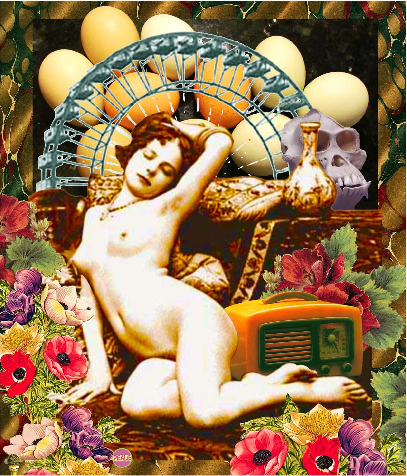 Things Lost And Never Found © Charles W Peale 2015 cut paper & digital collage on archival paper
